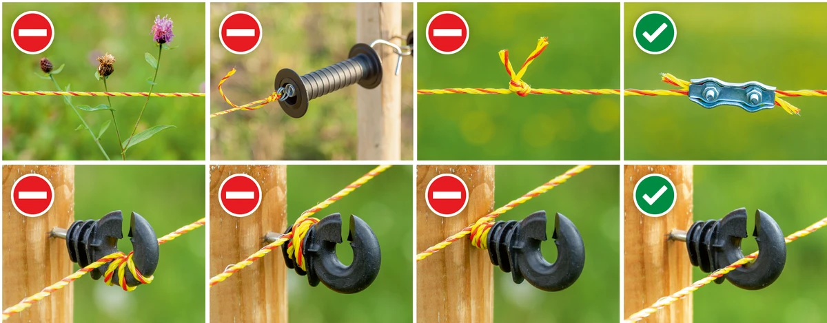 Metode recomandate și nerecomandate pentru montarea izolatorilor gardului electric