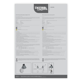 Manual de utilizare suport bec de încălzire cu infraroșu, cu comutator de putere (engleză)