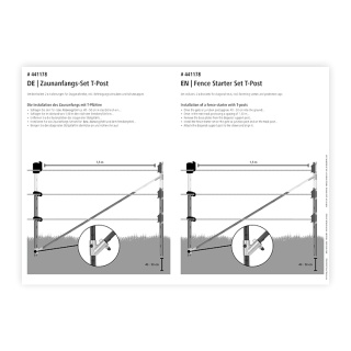 Manual de utilizare set începere gard pentru sisteme T-post (engleză)