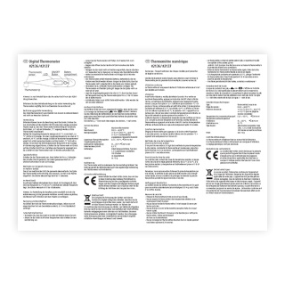 Manual de utilizare termometru digital, impermeabil (engleză)