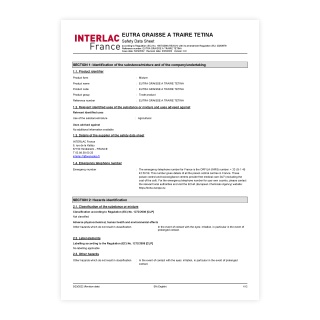 Fișă de securitate - Cremă pentru uger, Eutra