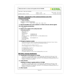 Fișă de securitate - 0711, 0712
