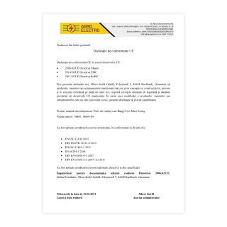 Declarație de conformitate - 1262 (limba română)