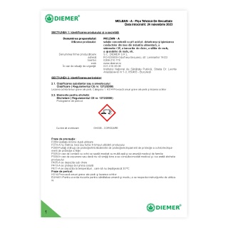 Fișă de securitate - MCLEAN-A