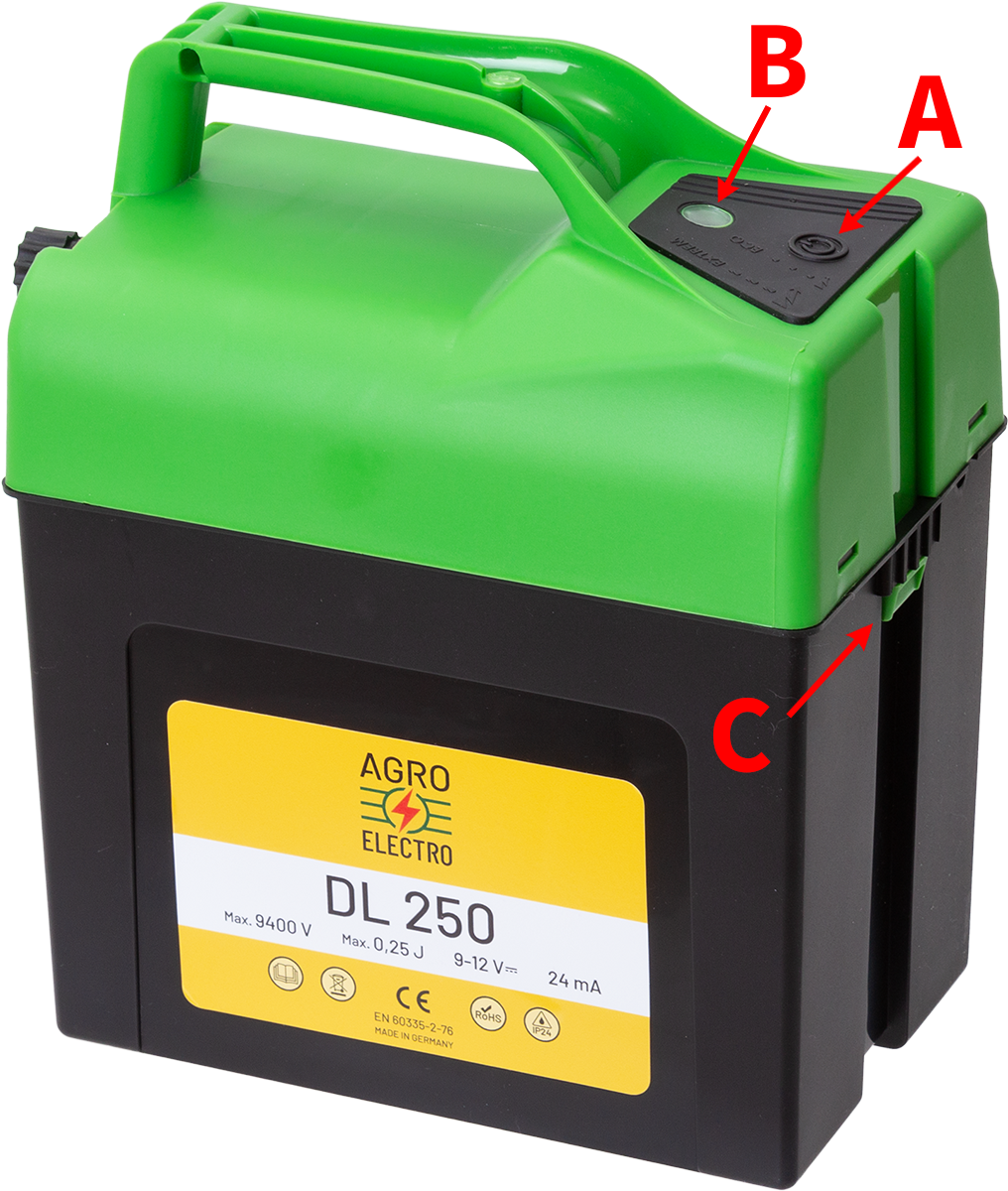 Utilizarea aparatului de gard electric DL 250