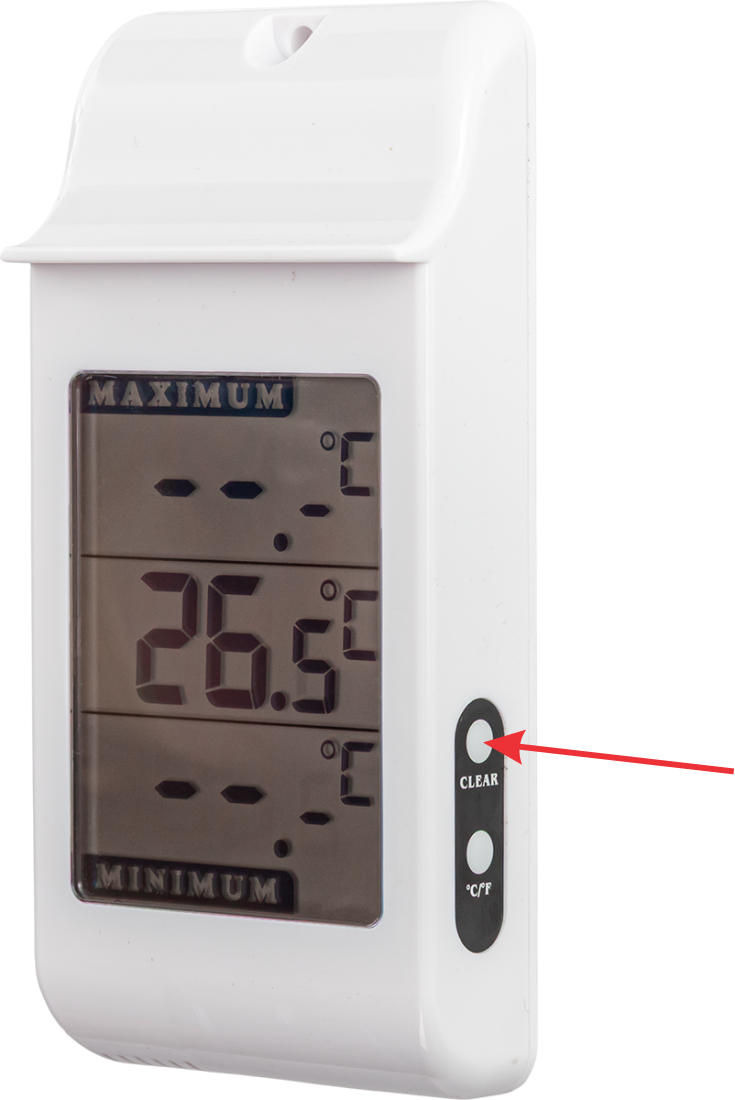 Butonul CLEAR resetează valorile min/max