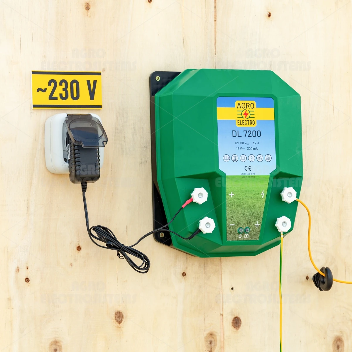 Aparat gard electric DL 7200, 7,2 Joule, cu adaptor de rețea 230/12 V