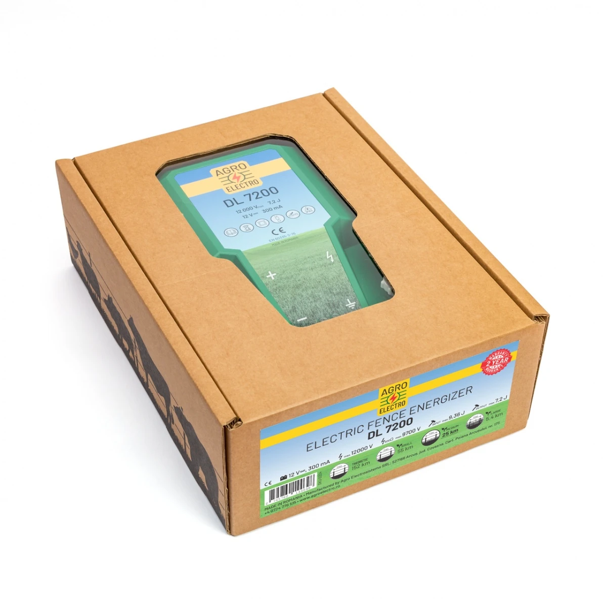 Aparat gard electric DL 7200, 7,2 Joule, cu adaptor de rețea 230/12 V
