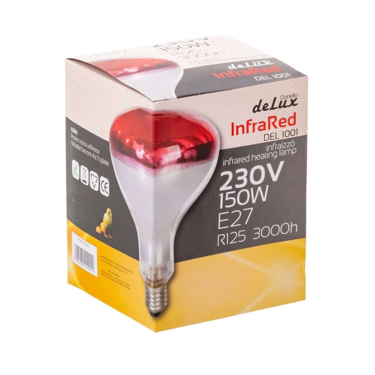 Bec de încălzire cu infraroșu, 150 W, deLux :: 150 W