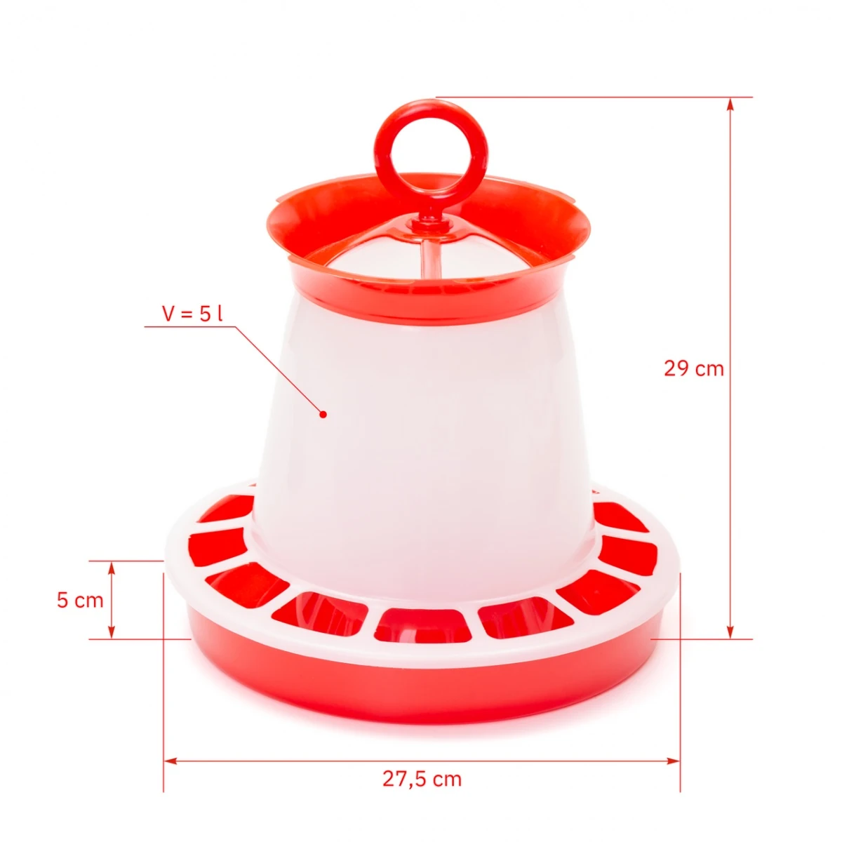 Hrănitoare pentru pui și păsări de curte, 5 l