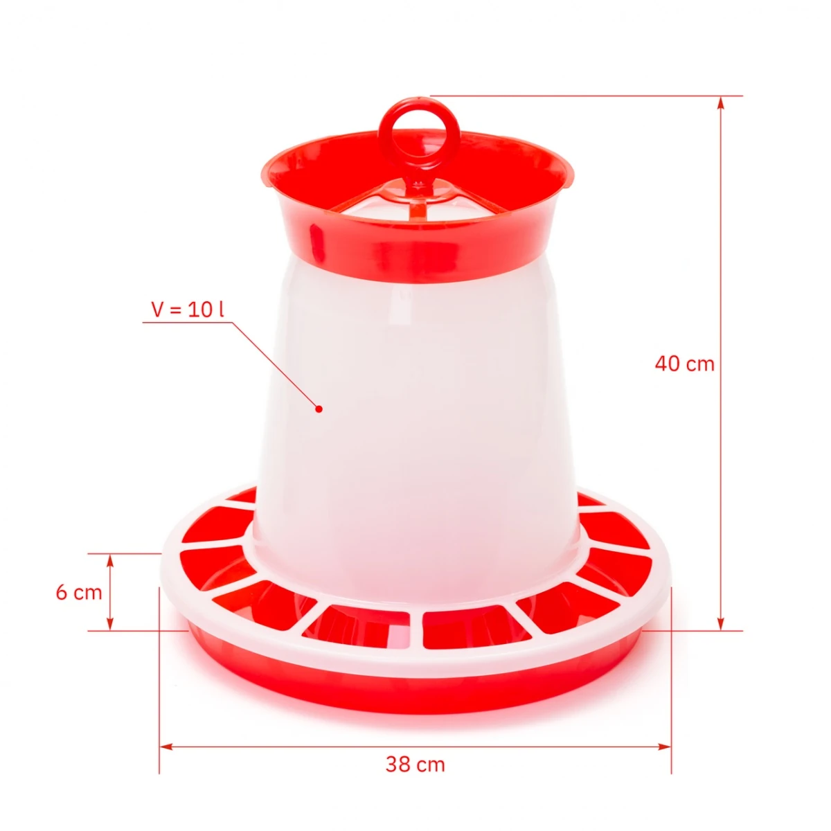 Hrănitoare pentru pui și păsări de curte, 10 l