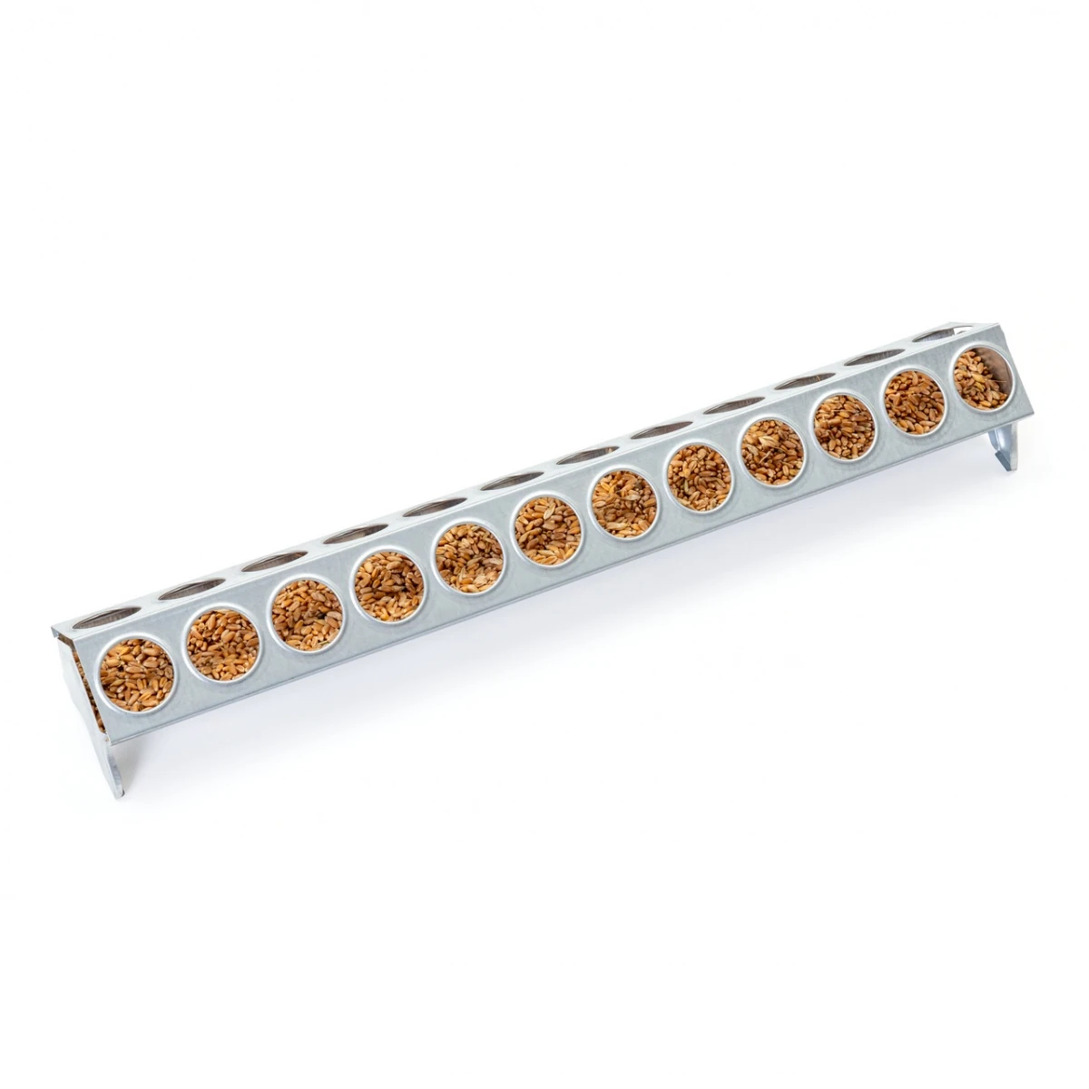 Hrănitoare pentru pui, din metal galvanizat, cu 24 găuri, 50 cm