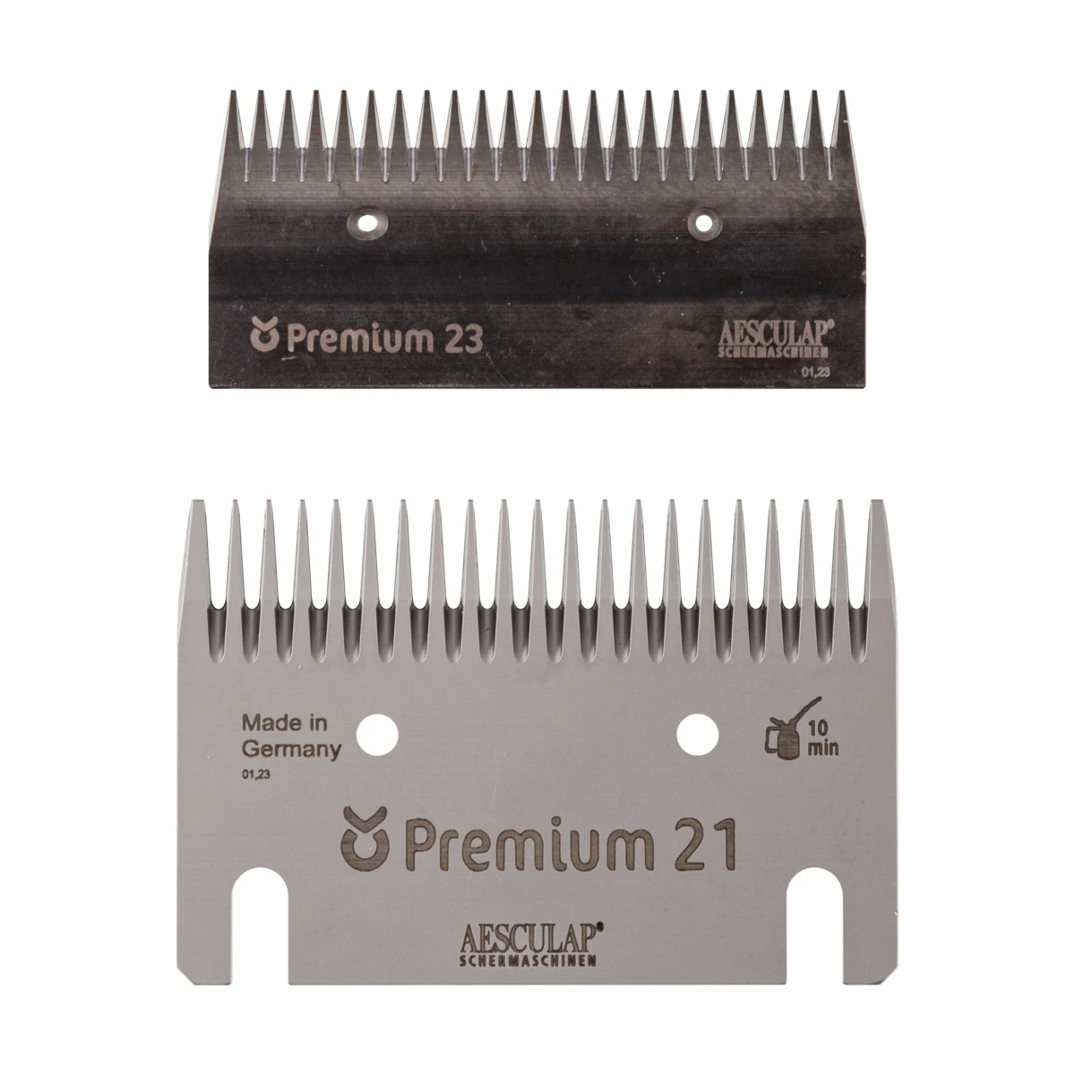 Set cuțite pentru mașină de tuns bovine sau cabaline, 21/23