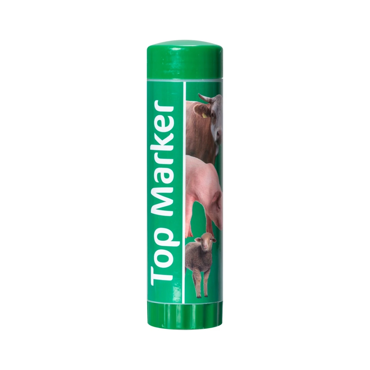 Creion verde pentru marcarea animalelor pe termen scurt, TopMarker, 60 ml :: Verde