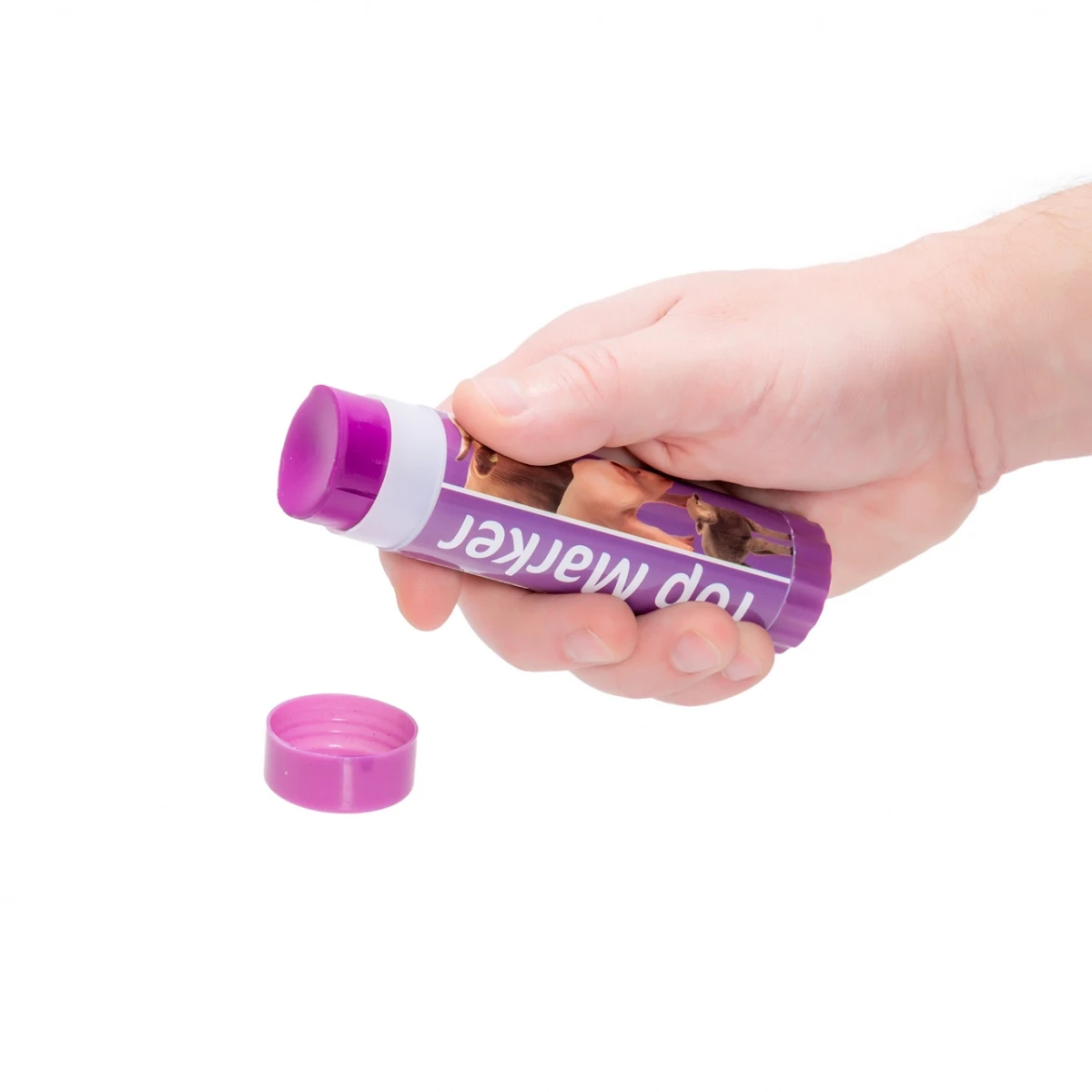 Creion mov pentru marcarea animalelor pe termen scurt, TopMarker, 60 ml :: Mov
