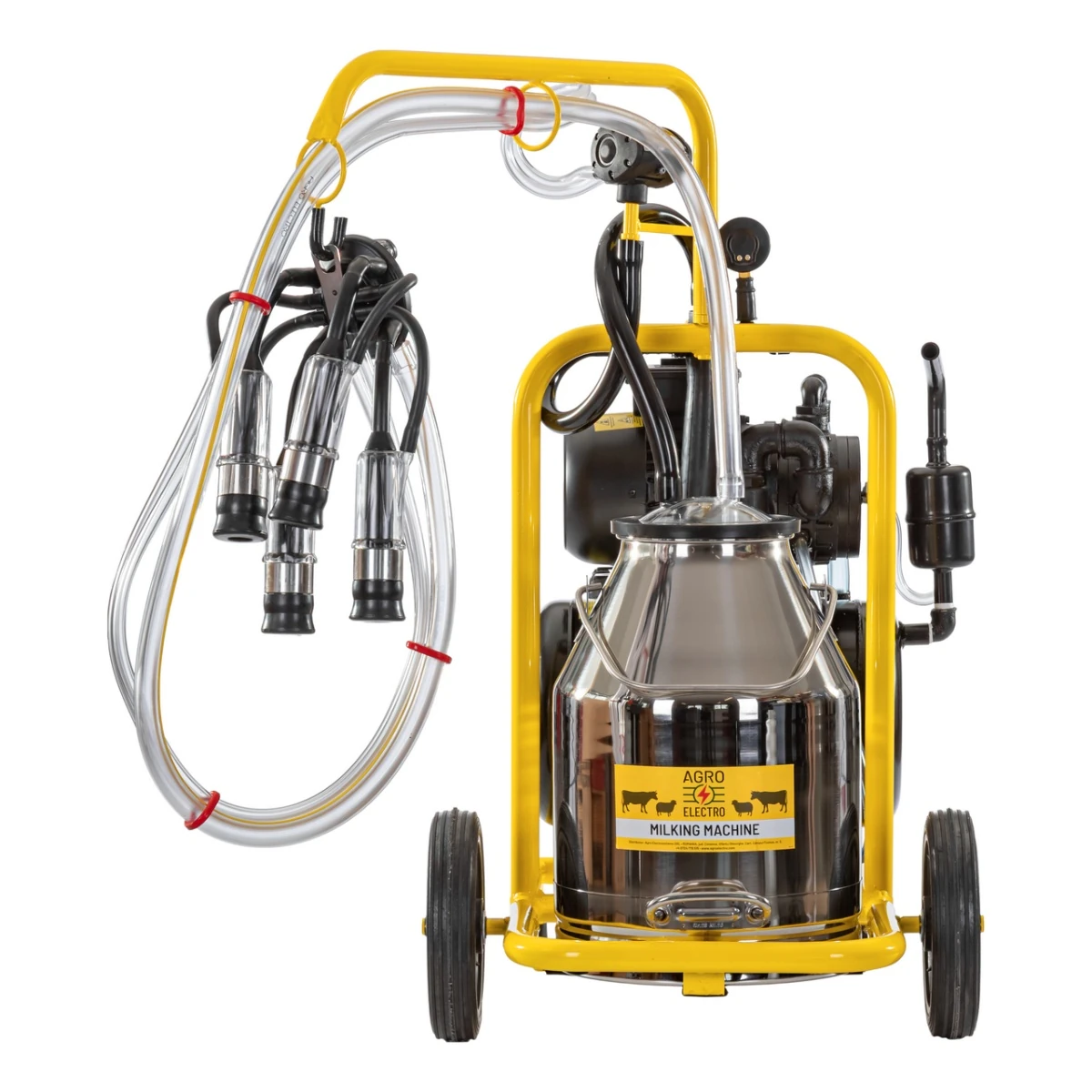 Aparat de muls vaci, cu 1 bidon inox de 30 litri