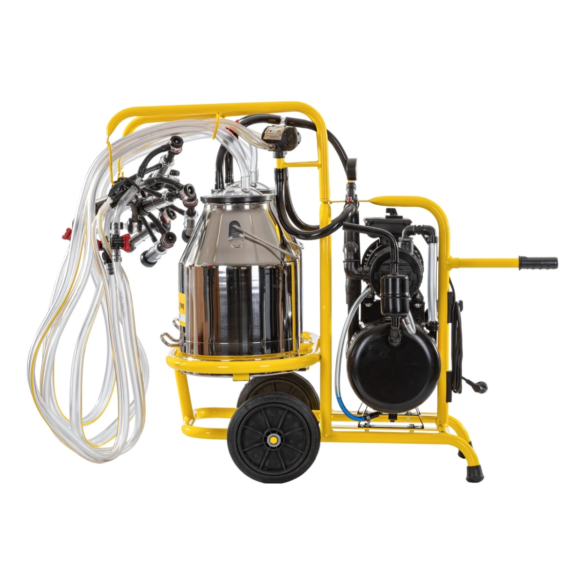 Aparat de muls oi, 4 posturi, 2 bidoane inox de 30 litri