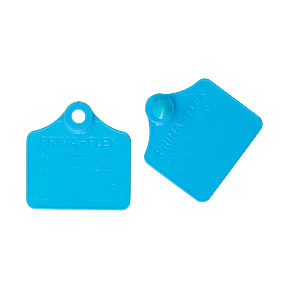 Set crotalii pentru ovine, Prima-Flex, albastru, 4,4 × 4,6 cm, 25 perechi :: Albastru