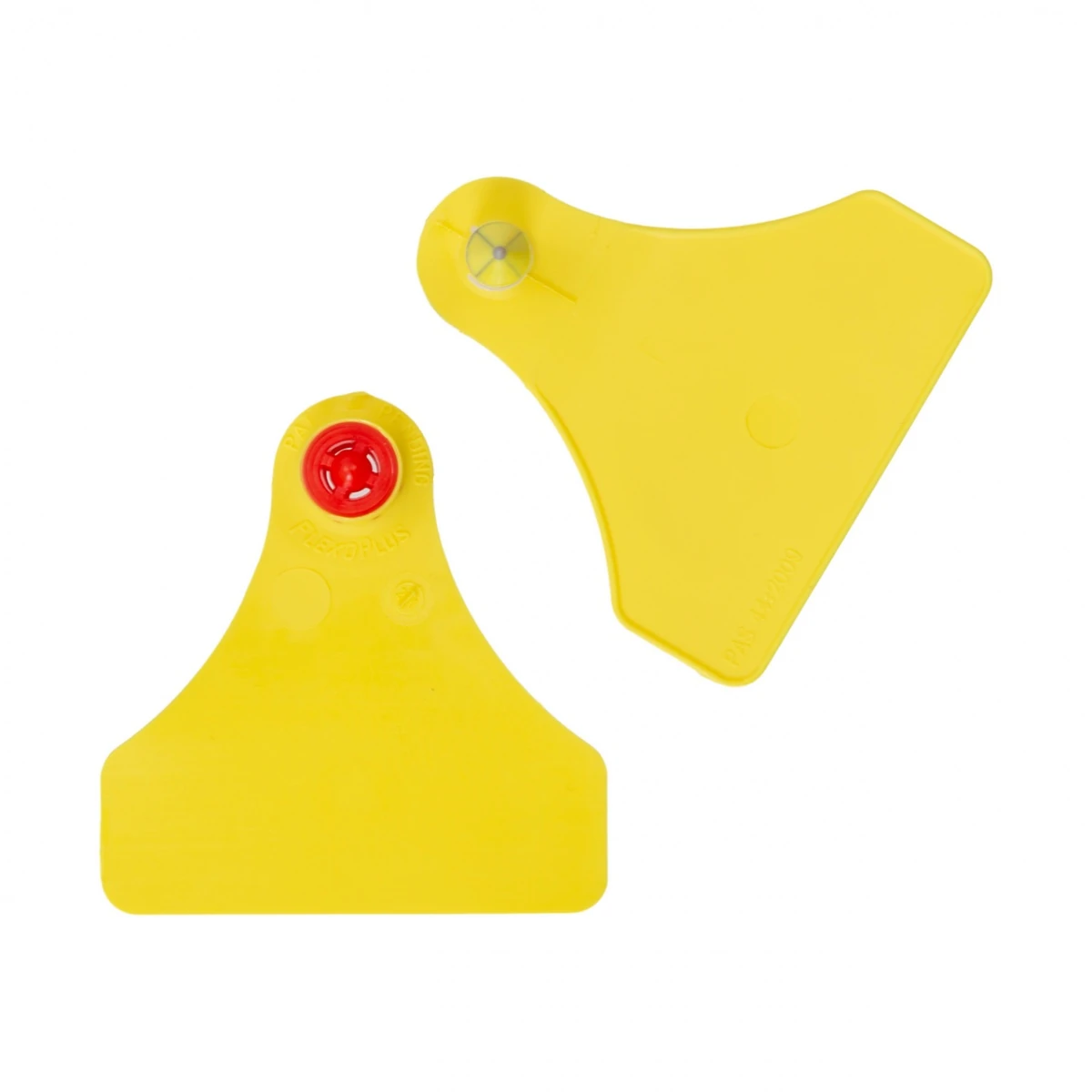 Set crotalii pentru bovine, FlexoPlus, galben, 5,5 × 5,7 cm, 25 perechi