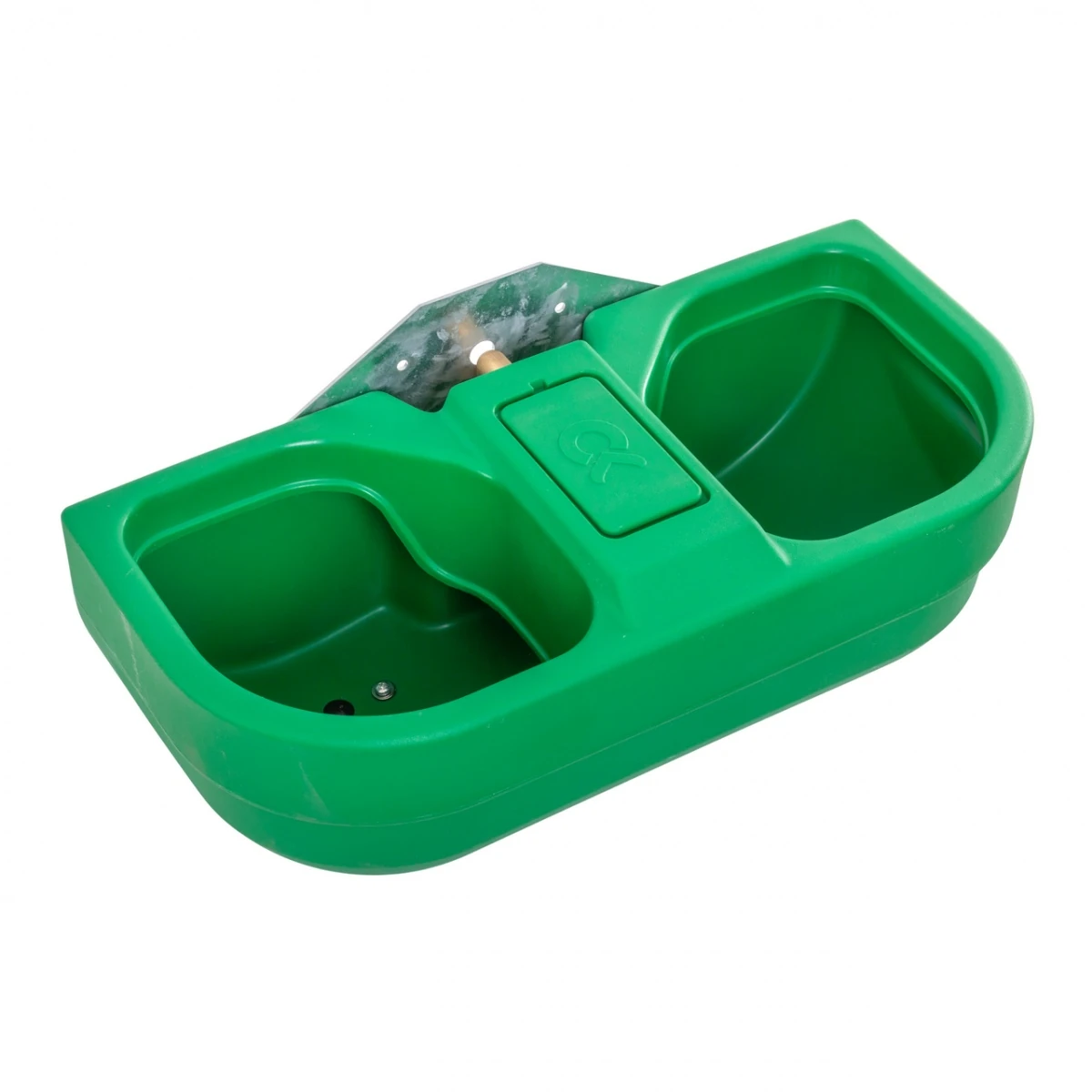 Adăpătoare dublă din plastic, cu nivel constant, 58 litri
