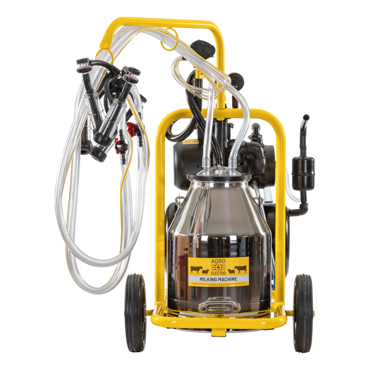 Aparat de muls capre, 2 posturi, 1 bidon inox de 30 litri