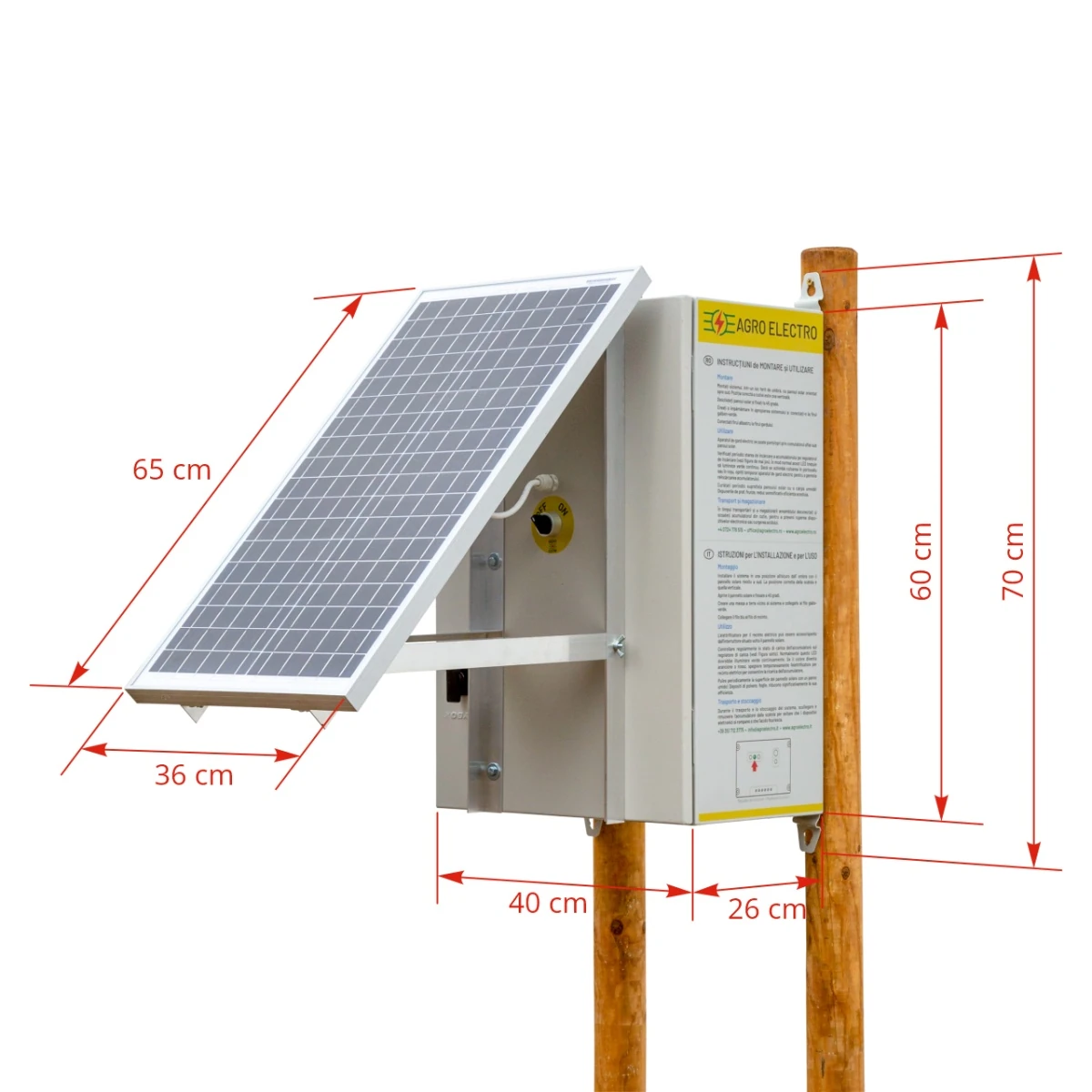 Aparat gard electric compact DL 3200 cu sistem solar 30 W