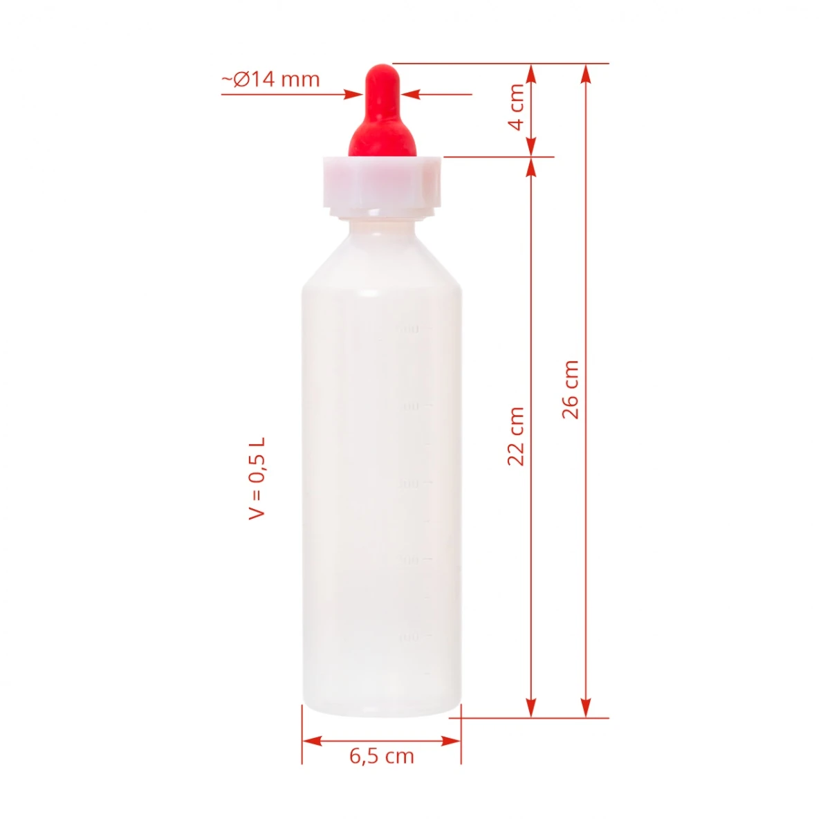Bidon de alăptare pentru miei și iezi, 500 ml :: 500 ml