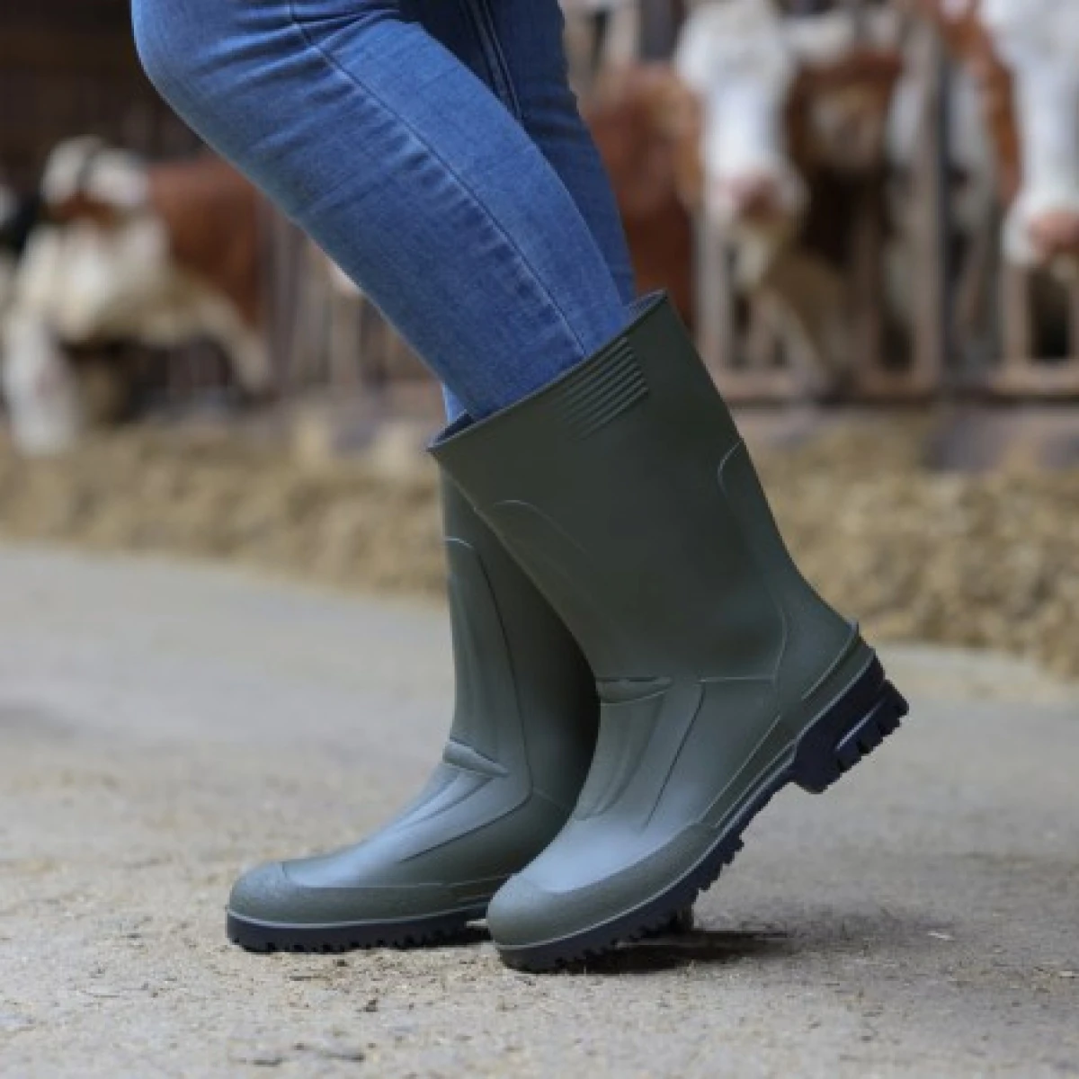 Cizmă de cauciuc Nora IDRO Low, verde, 38 :: 38