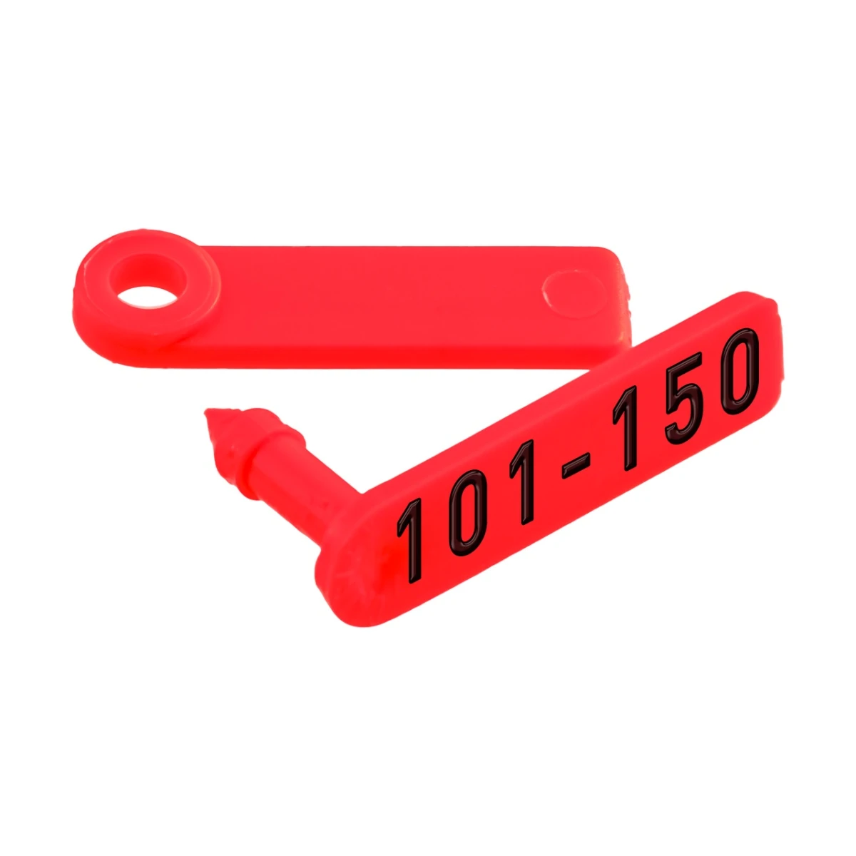 Crotalii pentru miei și iezi, Twintag, roșu, 101-150 :: 101-150