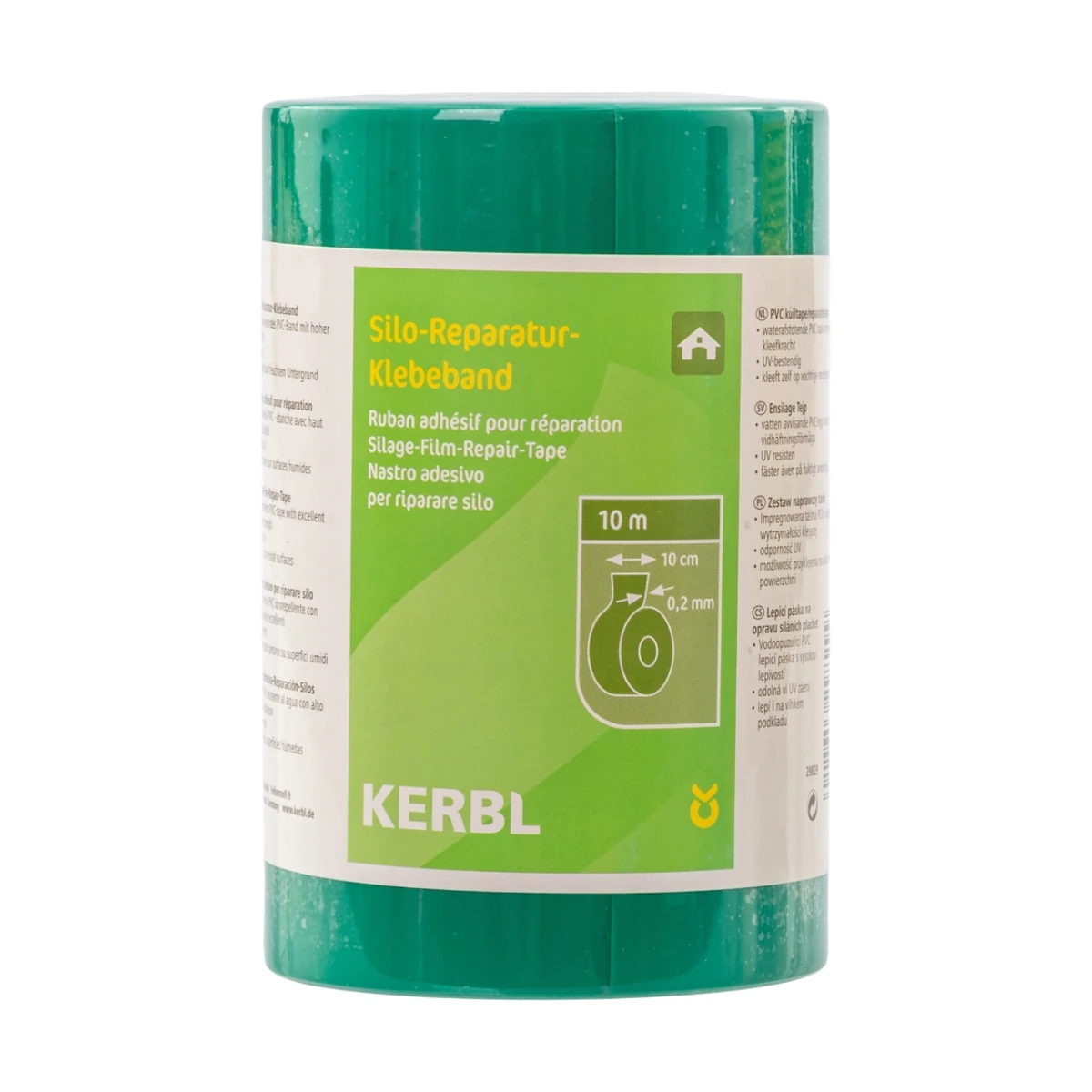 Bandă adezivă de reparat silozuri, 10 m, verde :: Verde