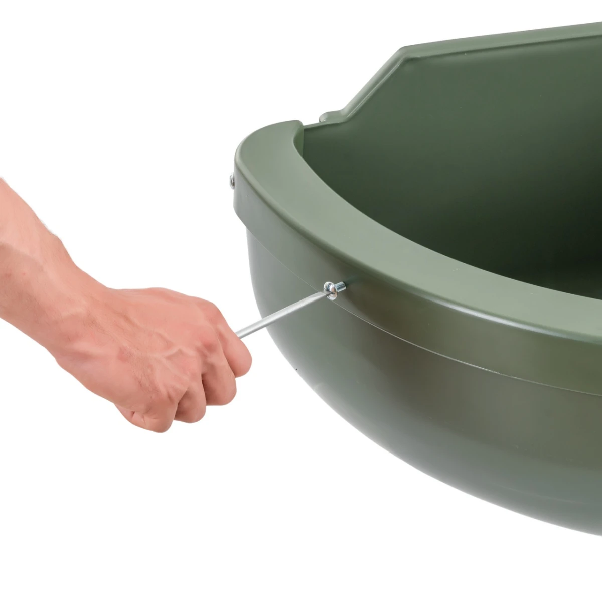 Hrănitoare din plastic, cu margine de protecție, montare în colț, 31 litri