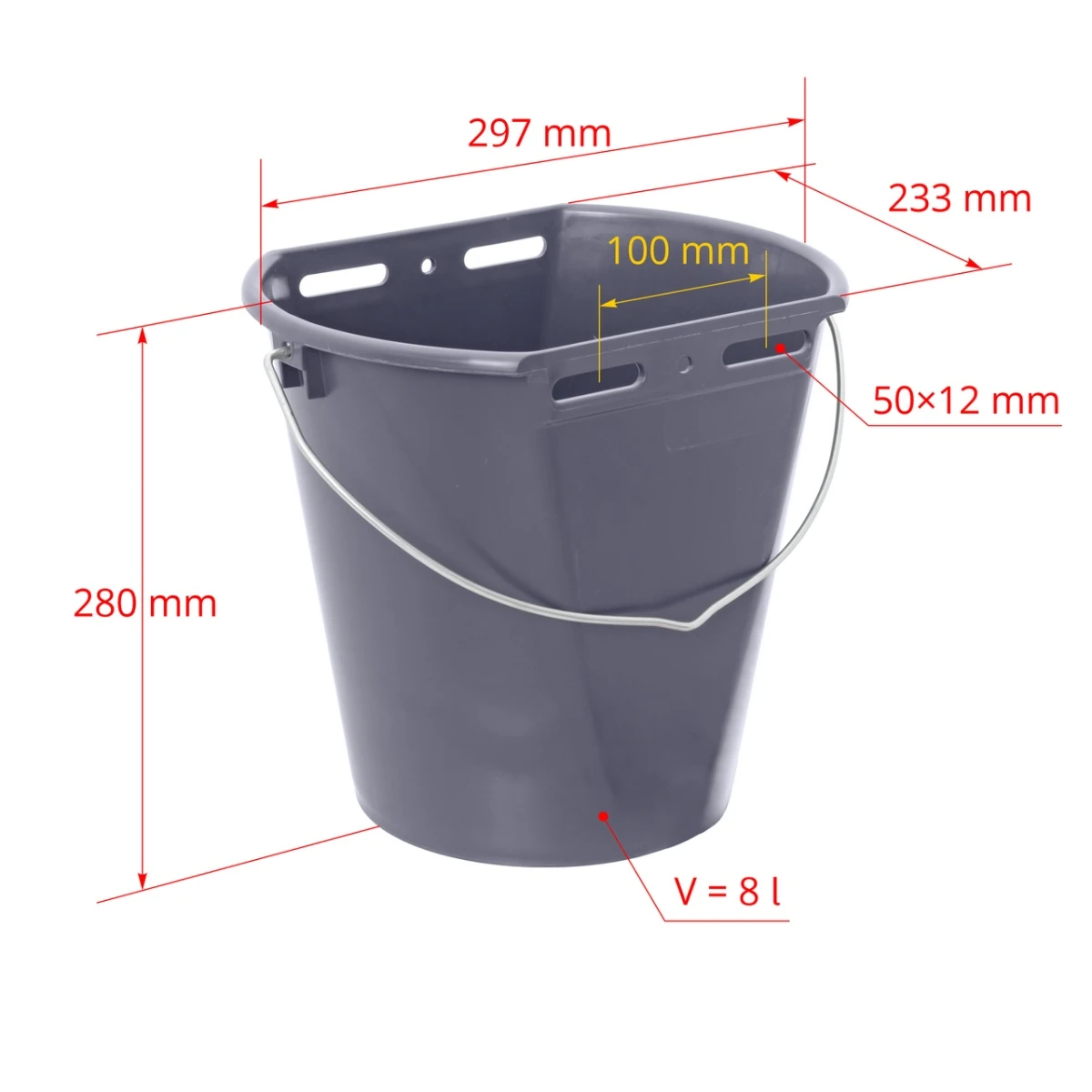 Găleată de alăptare pentru miei și iezi. 1 tetină, 8 litri