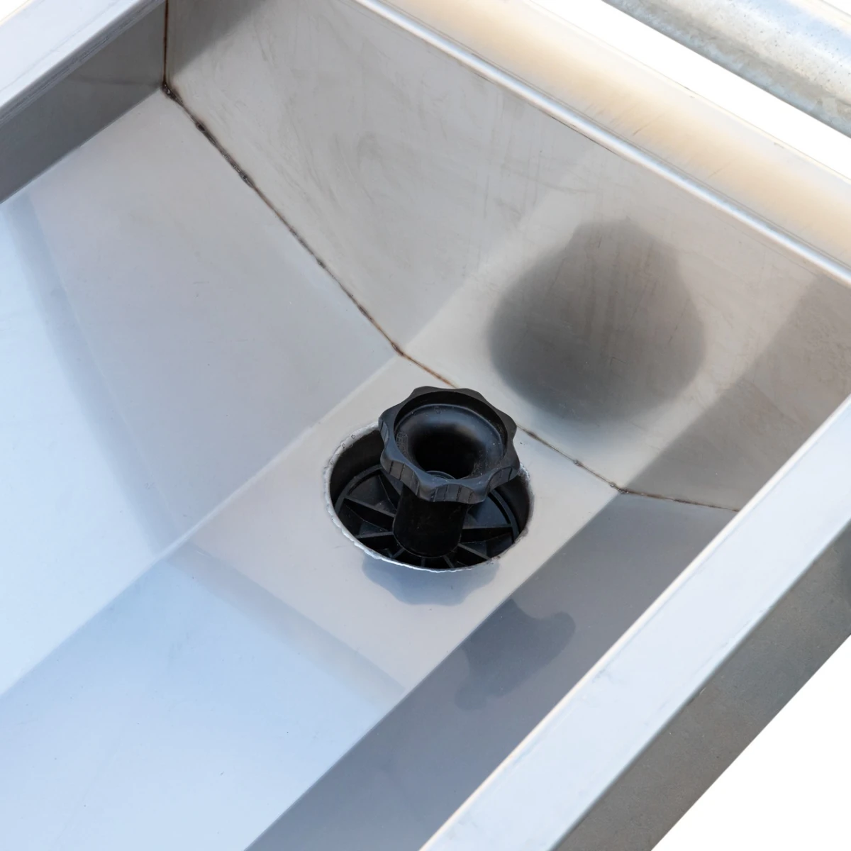 Adăpătoare inox cu suport de perete zincat, 207 × 60 cm, 95 litri