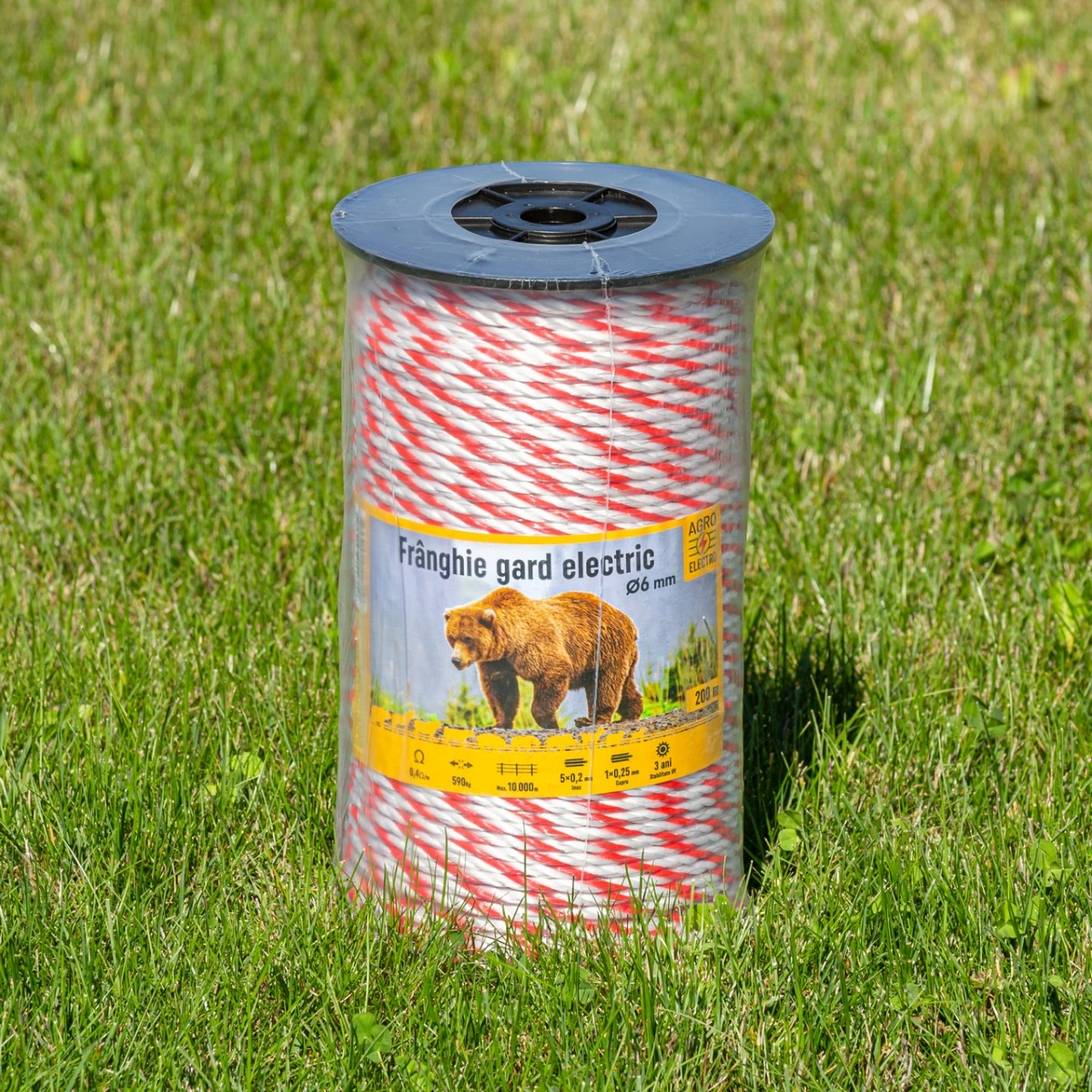 Frânghie gard electric - 200 m - 590 kg - 0,4 Ω/m