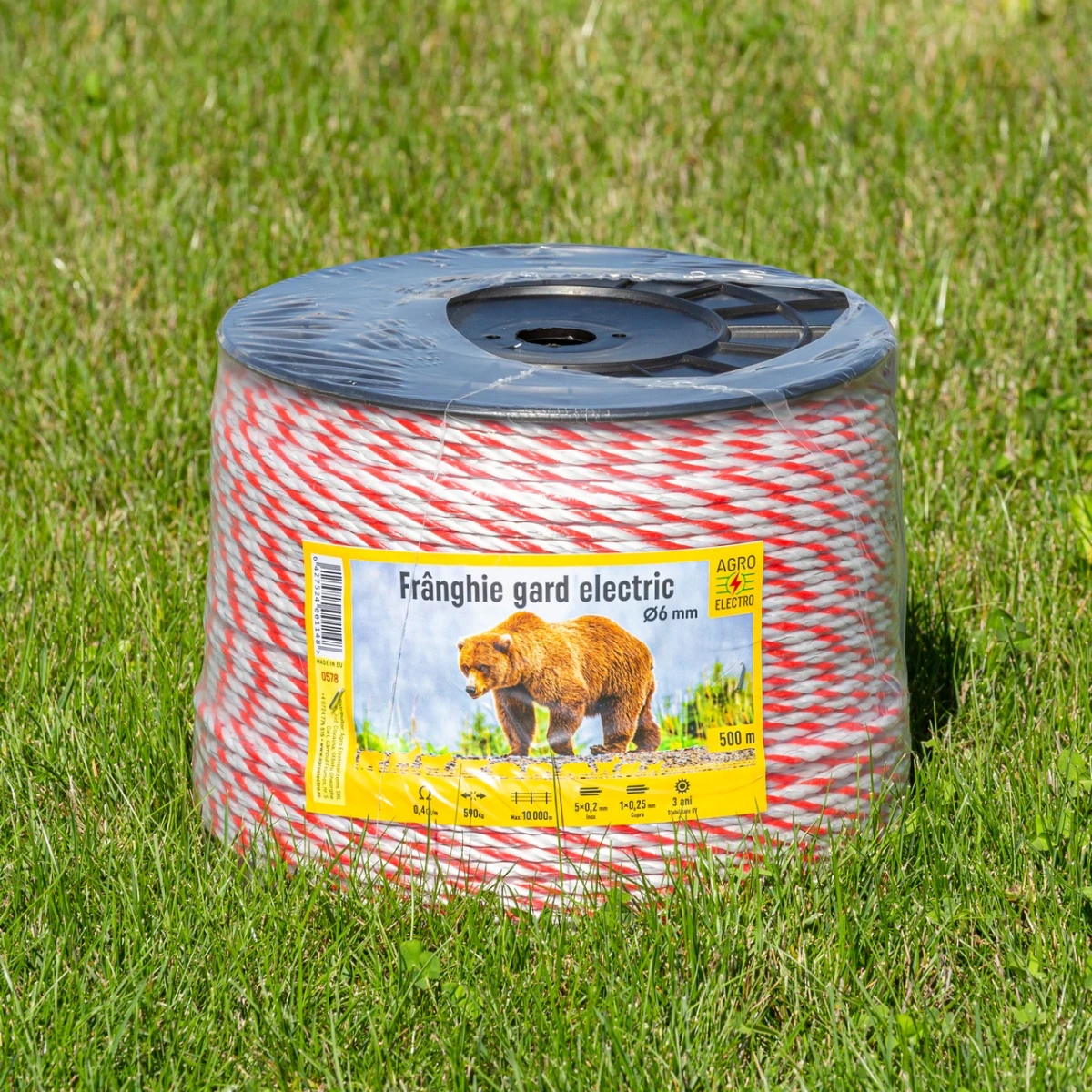 Frânghie gard electric - 500 m - 590 kg - 0,4 Ω/m