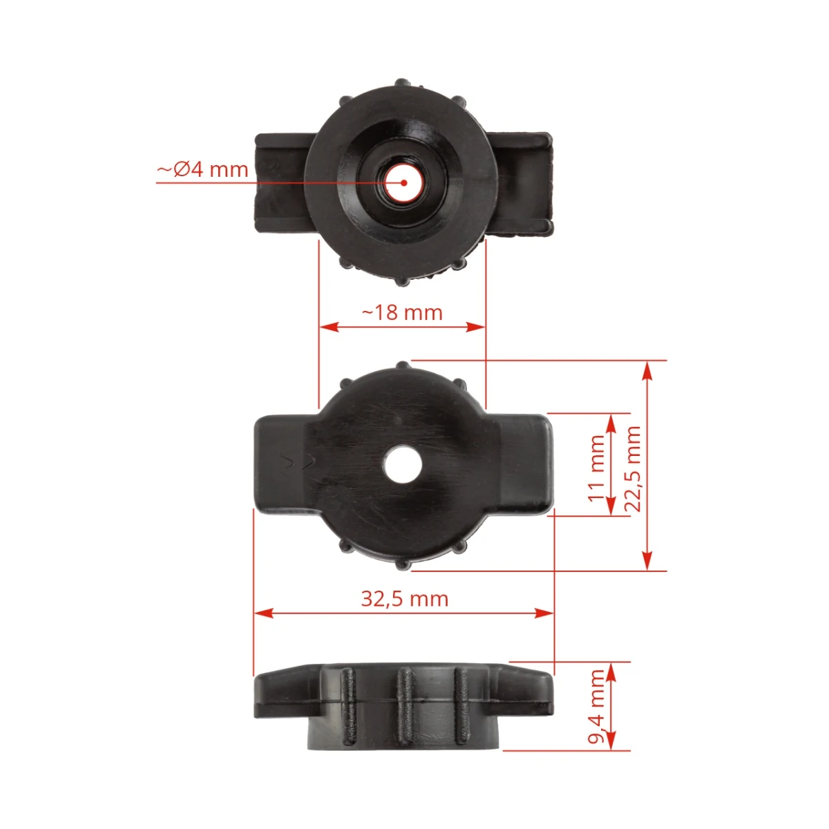 Buton pentru valva de oprie colectorul de lapte 200 și 240 cm³