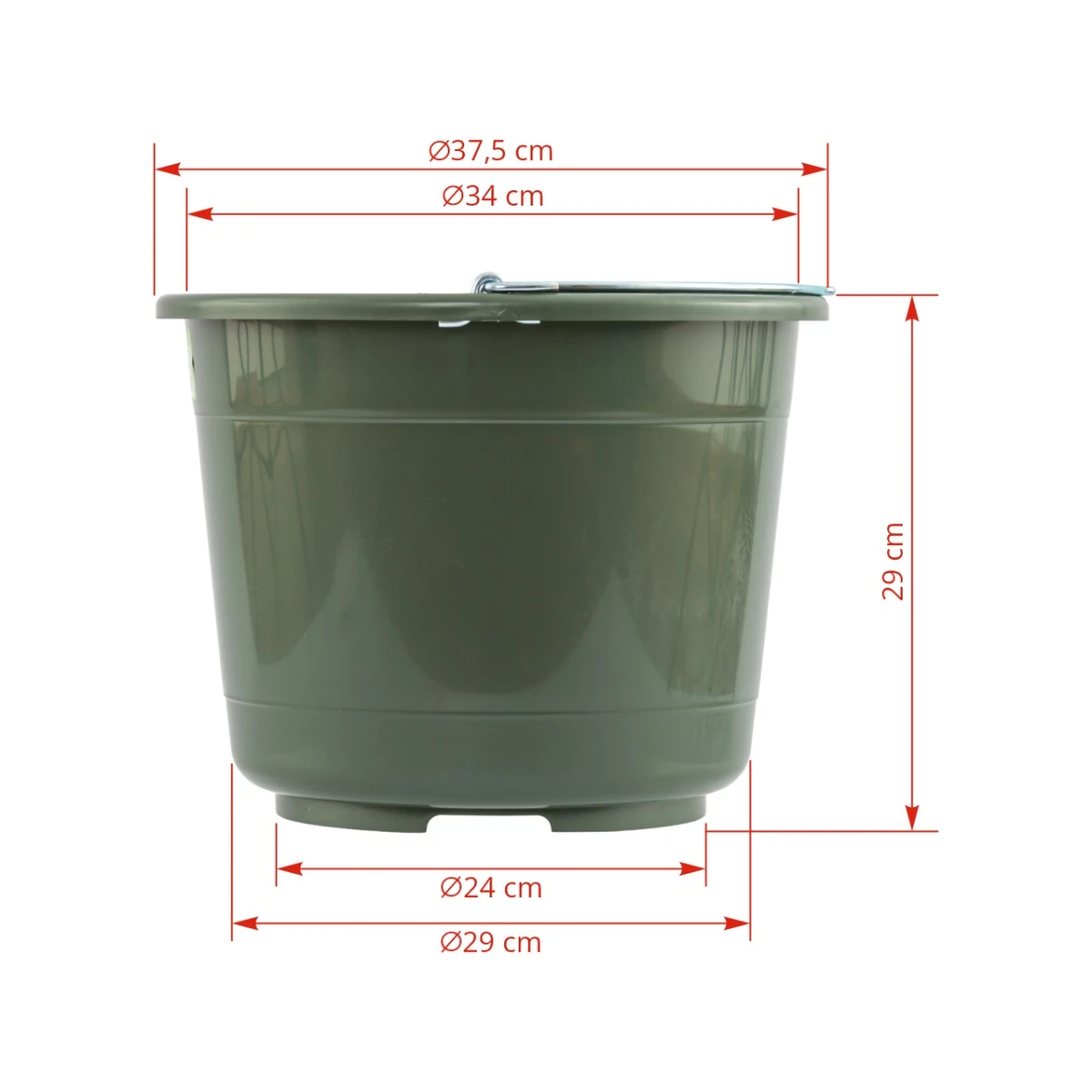 Găleată de grajd si furajare, 20 litri, verde :: 20 litri