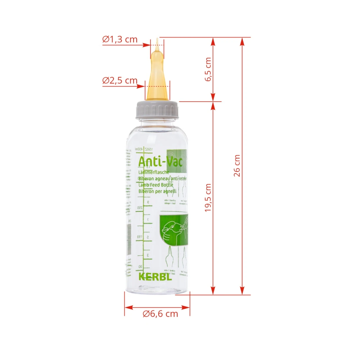 Bidon de alăptare pentru miei și iezi, 450 ml, AntiVac