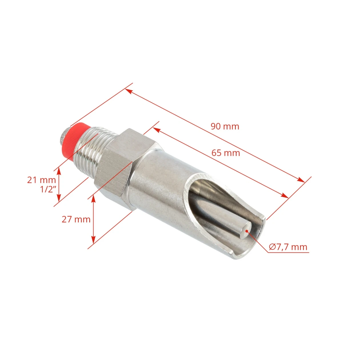 Suzetă cu filet 1/2", pentru scroafe, cu niplu 3/4"
