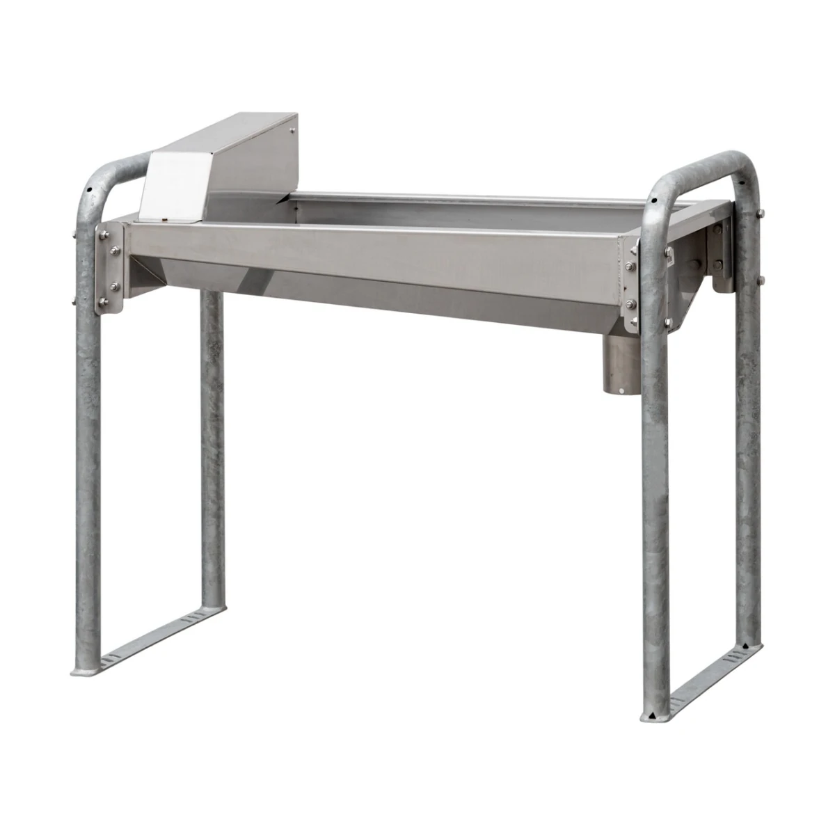 Adăpătoare inox cu picior zincat, 117 × 60 cm, 50 litri