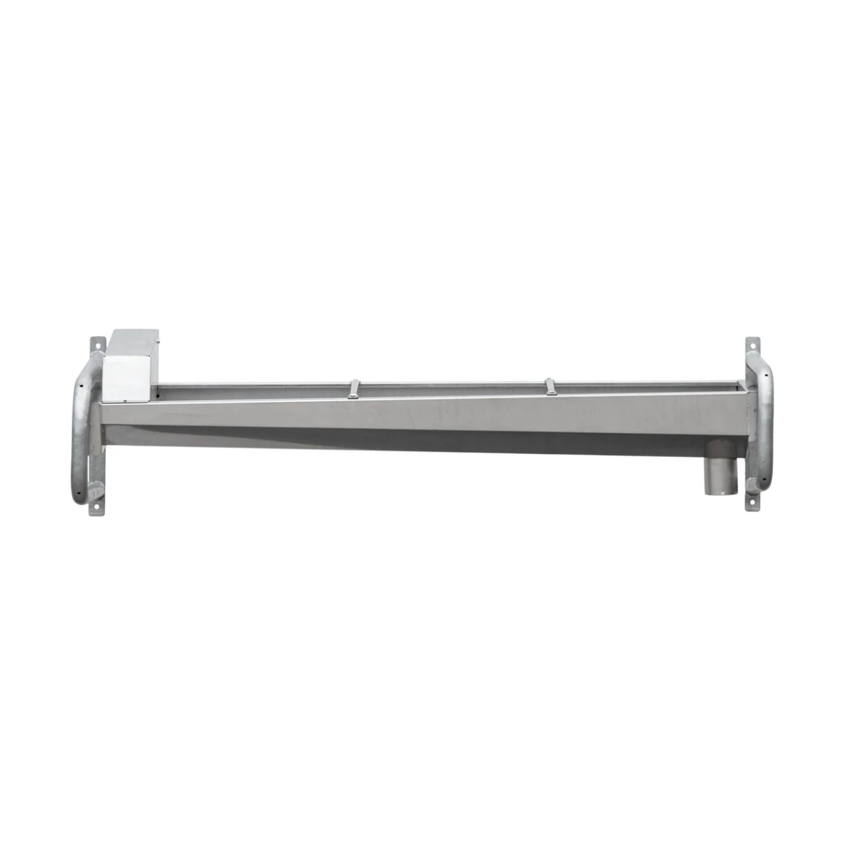 Adăpătoare inox cu suport de perete zincat, 207 × 60 cm, 95 litri