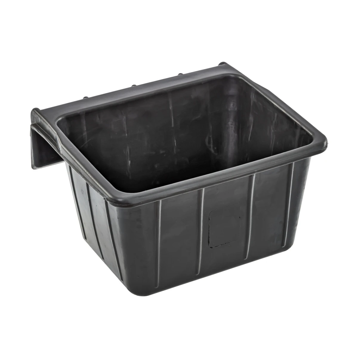 Hrănitoare rectangulară din cauciuc, negru, 20 litri
