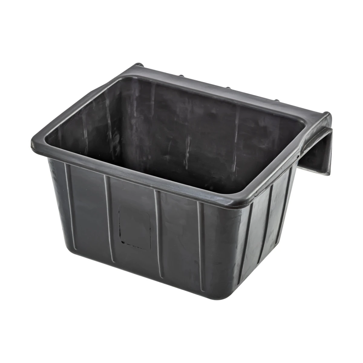 Hrănitoare rectangulară din cauciuc, negru, 20 litri