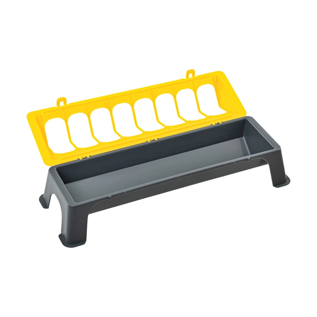 Hrănitoare pentru pui, plastic antracit-galben, 50 cm