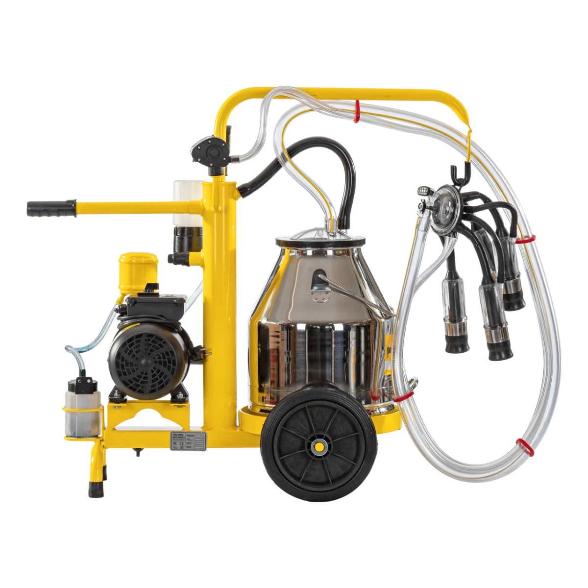 Aparat de muls vaci, cu 1 bidon inox de 25 litri, eco
