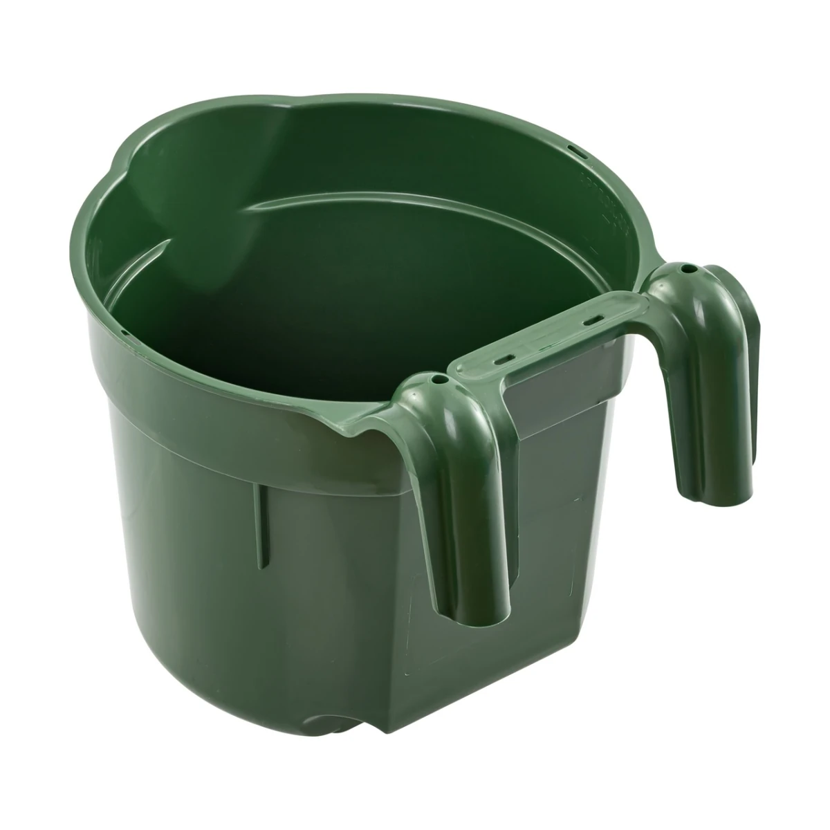 Găleată de hrănire, cu suport pentru suspendare, formă cilindrică, verde închis, 8 litri :: Verde închis