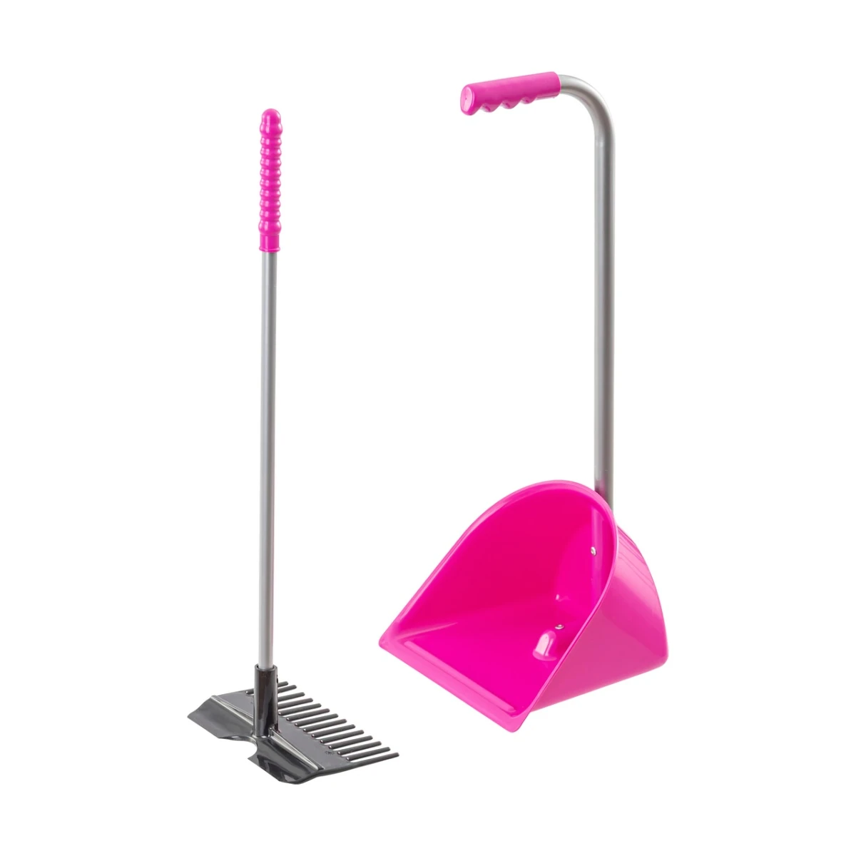 Lopată Mistboy Mini cu greblă, roz, 60 cm :: Roz