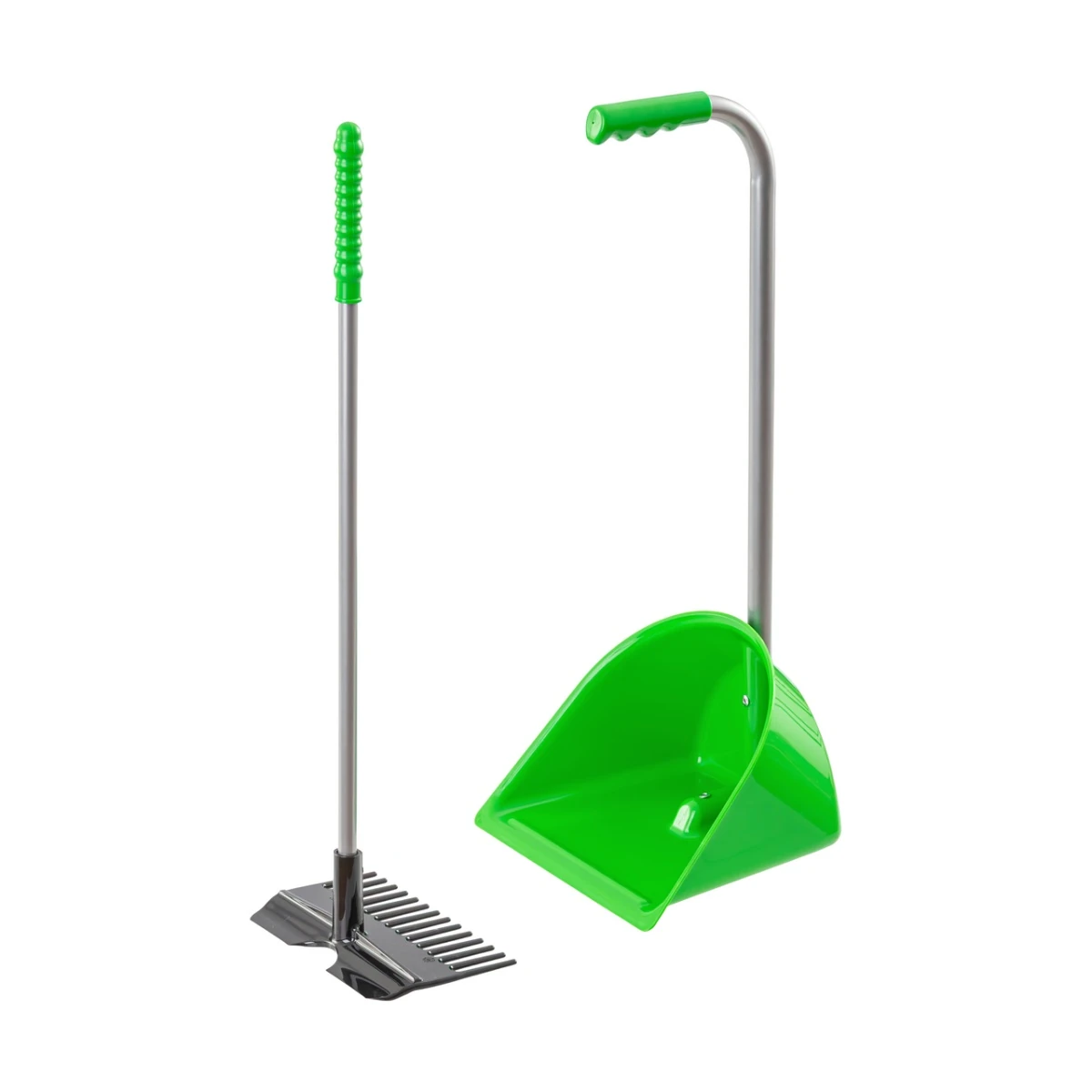 Lopată Mistboy Mini cu greblă, verde, 60 cm :: Verde