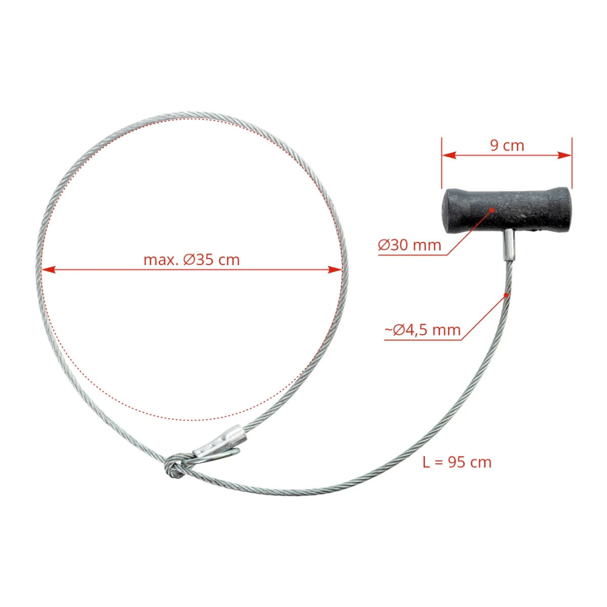 Dispozitiv simplu de prindere porci, 108 cm