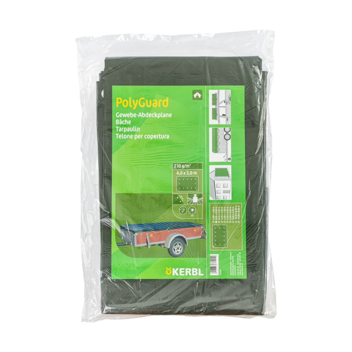 Prelată de protecție, PolyGuard, 210 g/m², 4 × 3 m